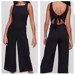 Aritzia Wilfred open back jumpsuit, black size 2